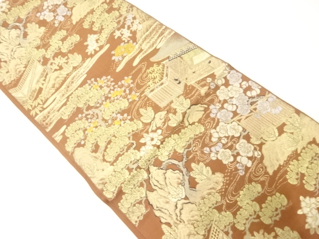 アンティーク　茶屋辻模様織出し袋帯（材料）